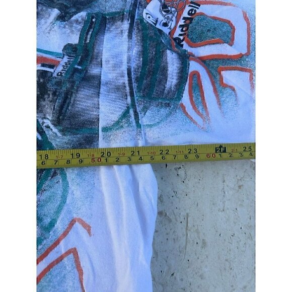MIAMI DOLPHINS RIDDELL VINTAGE TSHIRT / SIZE L~ CRAZY GRAPHIC~ RARE!! - Picture 7 of 8